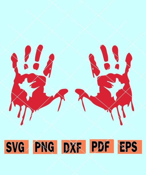 Hands with blood svg