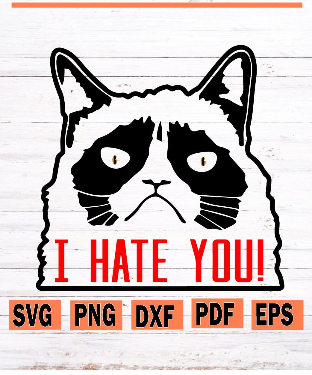 Angry Cat Face SVG Mad Cat Cat Whiskers Cat Cut File Cat 