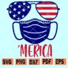 4th of July Face mask svg