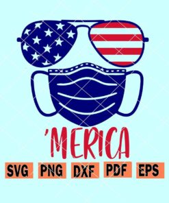 4th of July Face mask svg