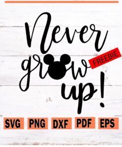 disney never grow up free svg