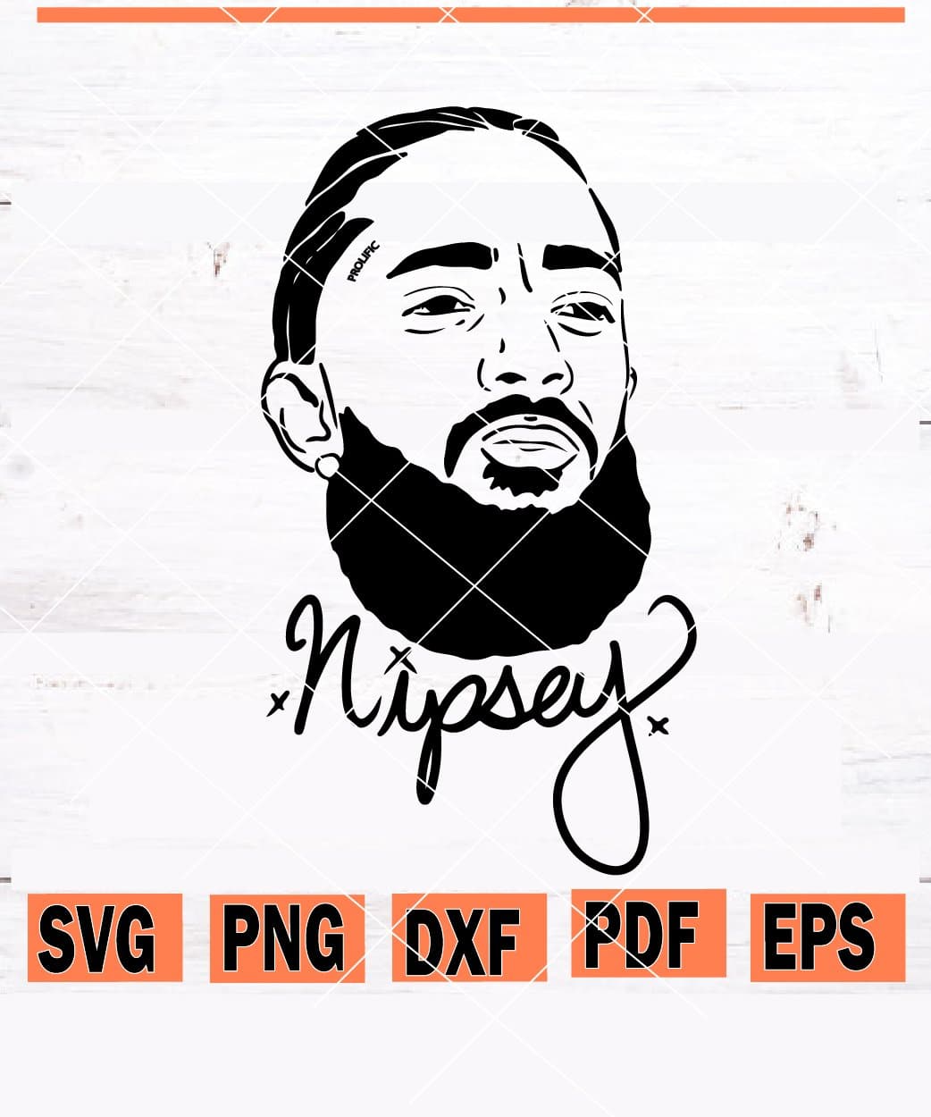 svg-png-eps-dxf-ai-jpg Nipsey Hussle silhouette .INSTANT DOWNLOAD
