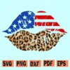 Patriotic lips svg