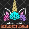 Sea Shell Unicorn Svg