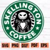 Skellington coffee svg