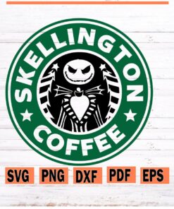Skellington coffee svg