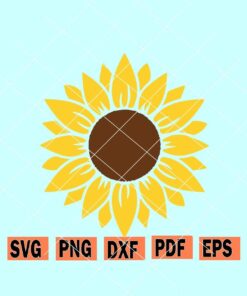 sunflower svg cut file for cricut