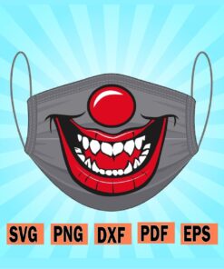Clown face mask svg