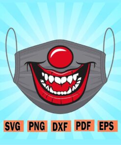 Clown face mask svg