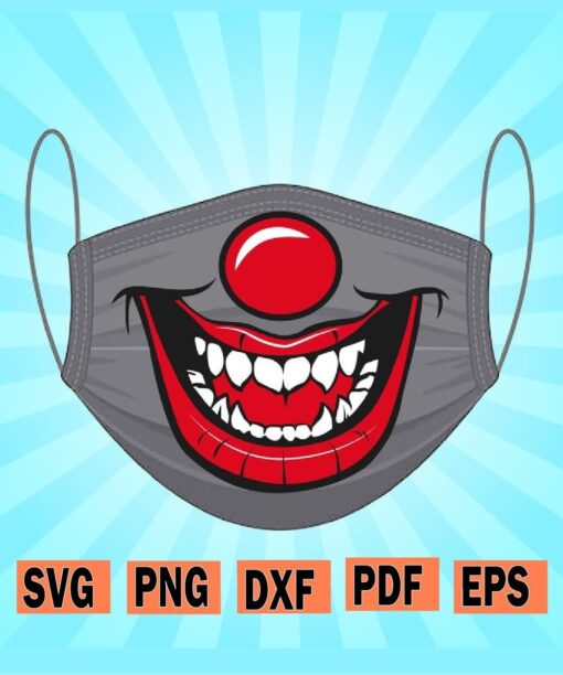 Clown face mask svg