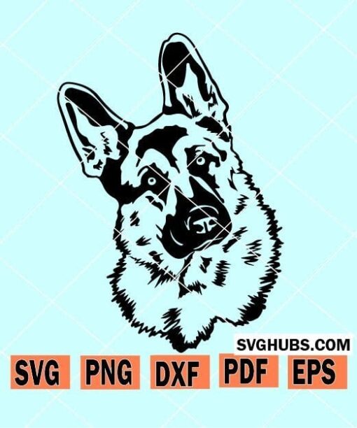 German shepherd svg