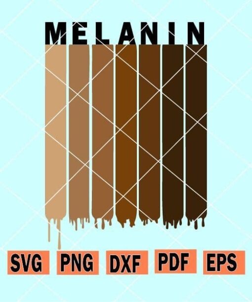 Dripping melanin color shades SVG