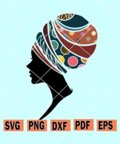 African woman with turban SVG