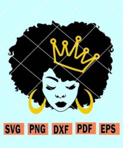Afro queen SVG
