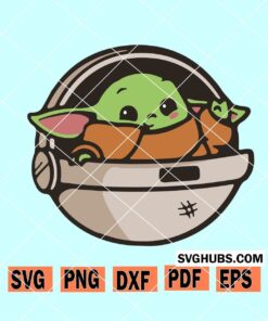 Baby Yoda on board SVG