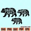 Bear family svg