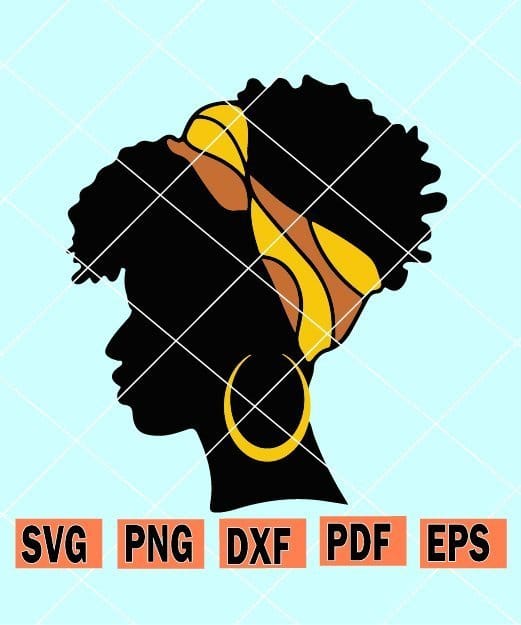 Black Woman And Natural Hair svg, Curly Afro Girl svg, Curly Hair svg,  African Queen svg