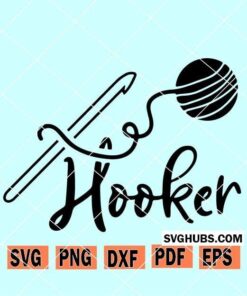 Hooker crochet svg