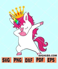 Dabbing unicorn svg