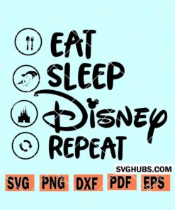 Eat Sleep Disney Repeat SVG