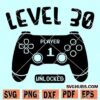Level 30 unlocked SVG