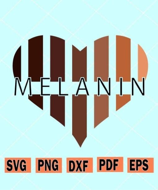 Melanin Heart print SVG