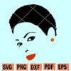 Black Woman with Short Hair svg