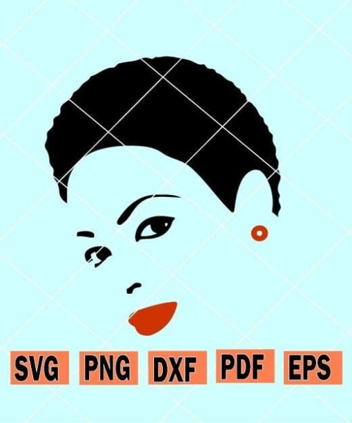 Black Woman with Short Hair svg