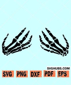 Skeleton boob hands svg