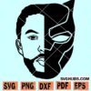 Black Panther T'Challa face SVG