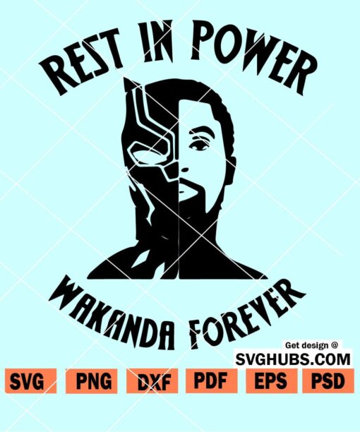 Rest in Power Wakanda Forever SVG