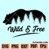 Wild and free bear SVG
