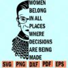 Women belong in all places where decisions are being made SVG