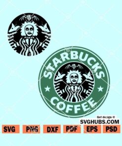 Beetlejuice Starbucks Logo SVG