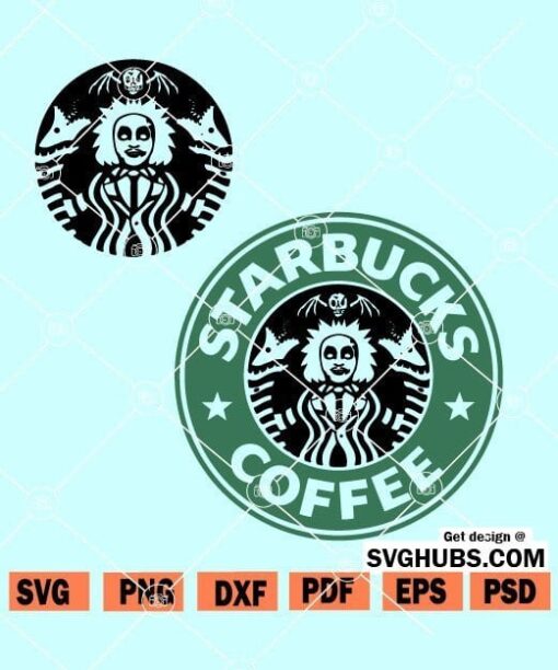 Beetlejuice Starbucks Logo SVG
