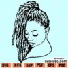 Black woman with dreadlocks SVG
