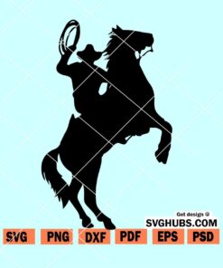 Cowboy and horse SVG
