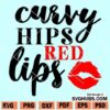 Curvy hips and red lips SVG