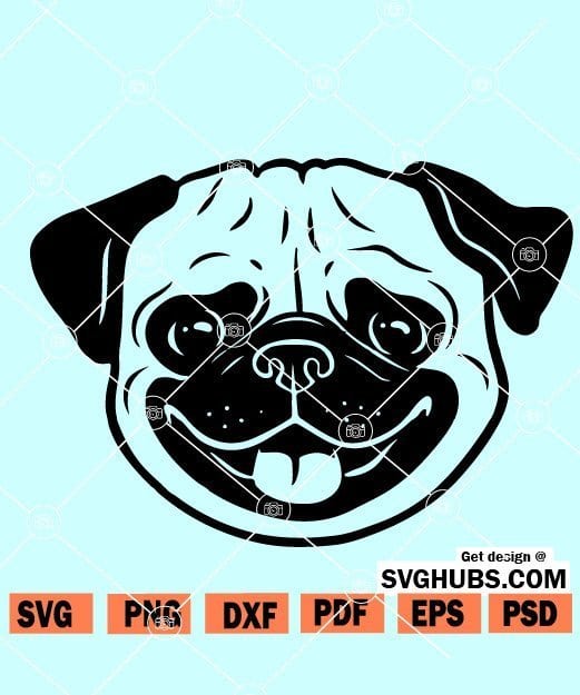 Download Cute Pug Face Svg Pug Dog Svg Pug Face Svg Pug Svg Dog Face Svg Svg Hubs