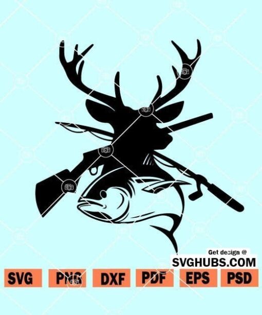 Deer and Fish SVG