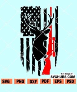 Deer hunt flag SVG
