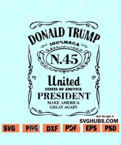 Donald Trump Jack Daniel SVG