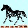 Floral Horse SVG