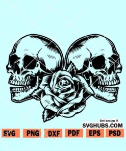 Floral skull SVG