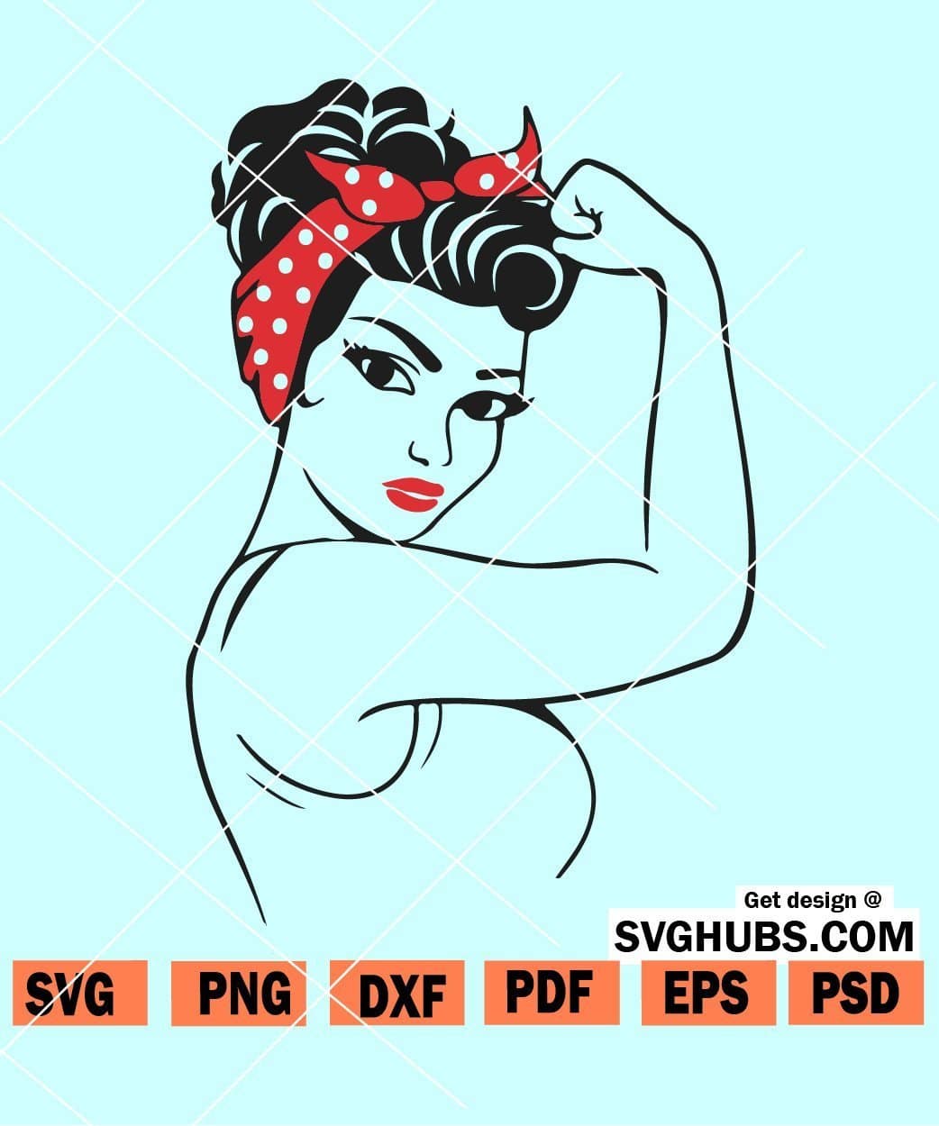 Strong Woman Silhouette SVG