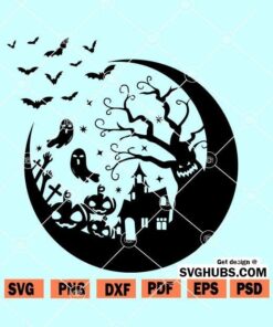 Halloween spooky tree svg