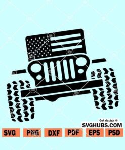 Jeep American flag SVG