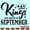 Kings are Born in September SVG