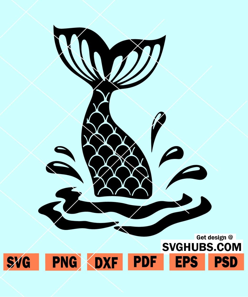 Mermaid tail SVG file, Mermaid tail SVG, mermaid scales SVG, Fish tail SVG