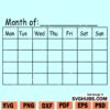 Monthly Planner SVG